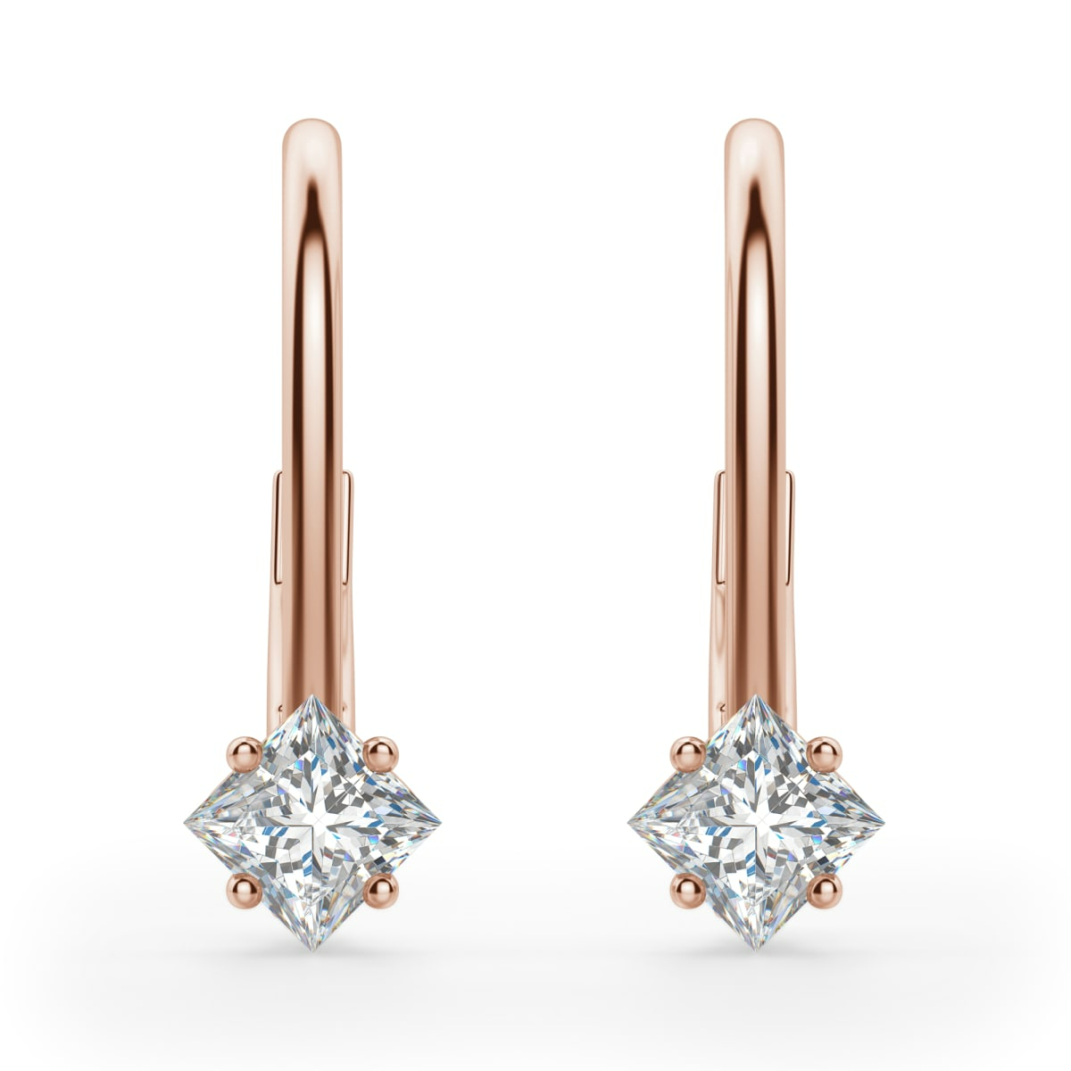 Pendientes Odette 1.00 Quilate Diamante de Laboratorio Oro Rosa 585 (14K) (Rose)