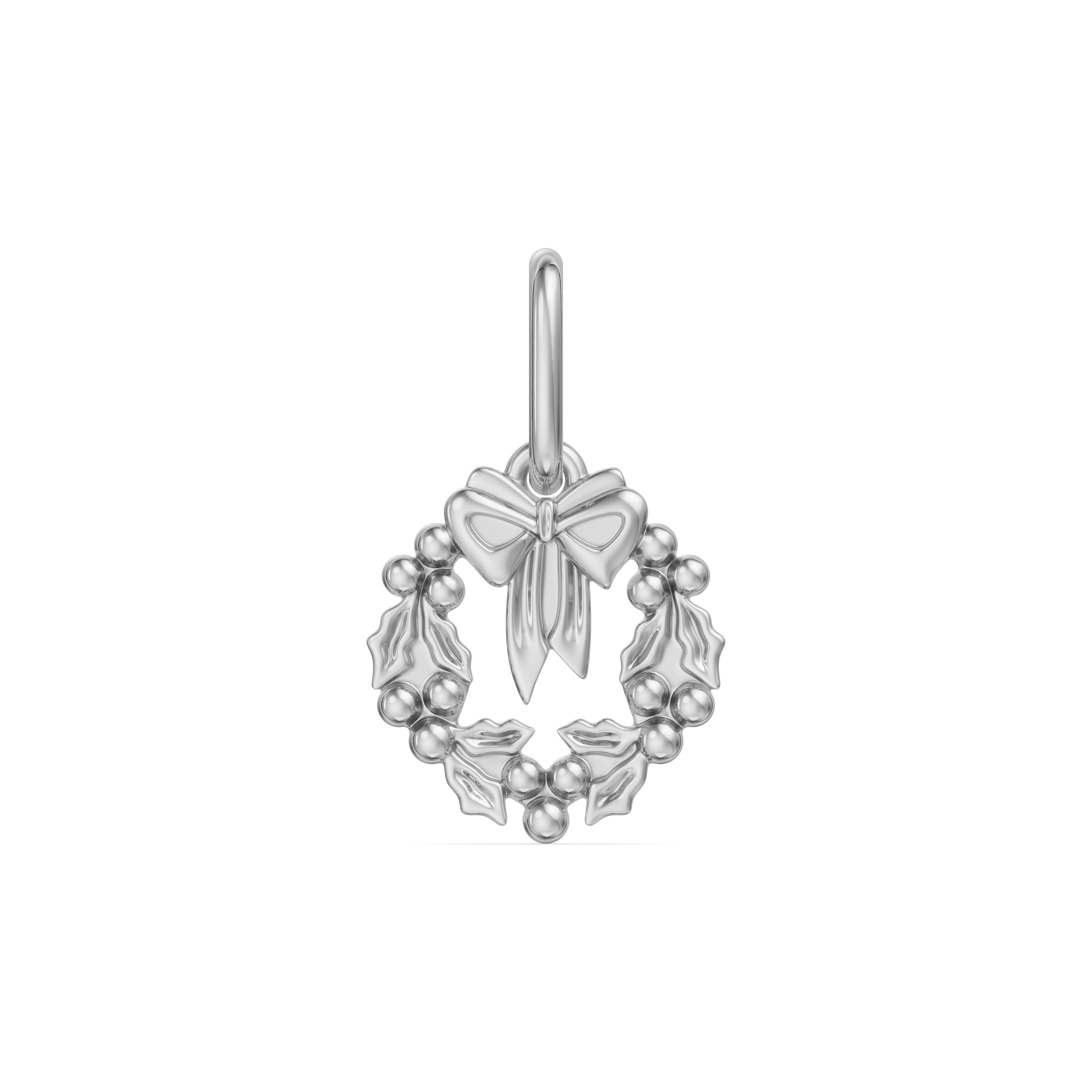 Charm Corona Navideña Oro Blanco 417