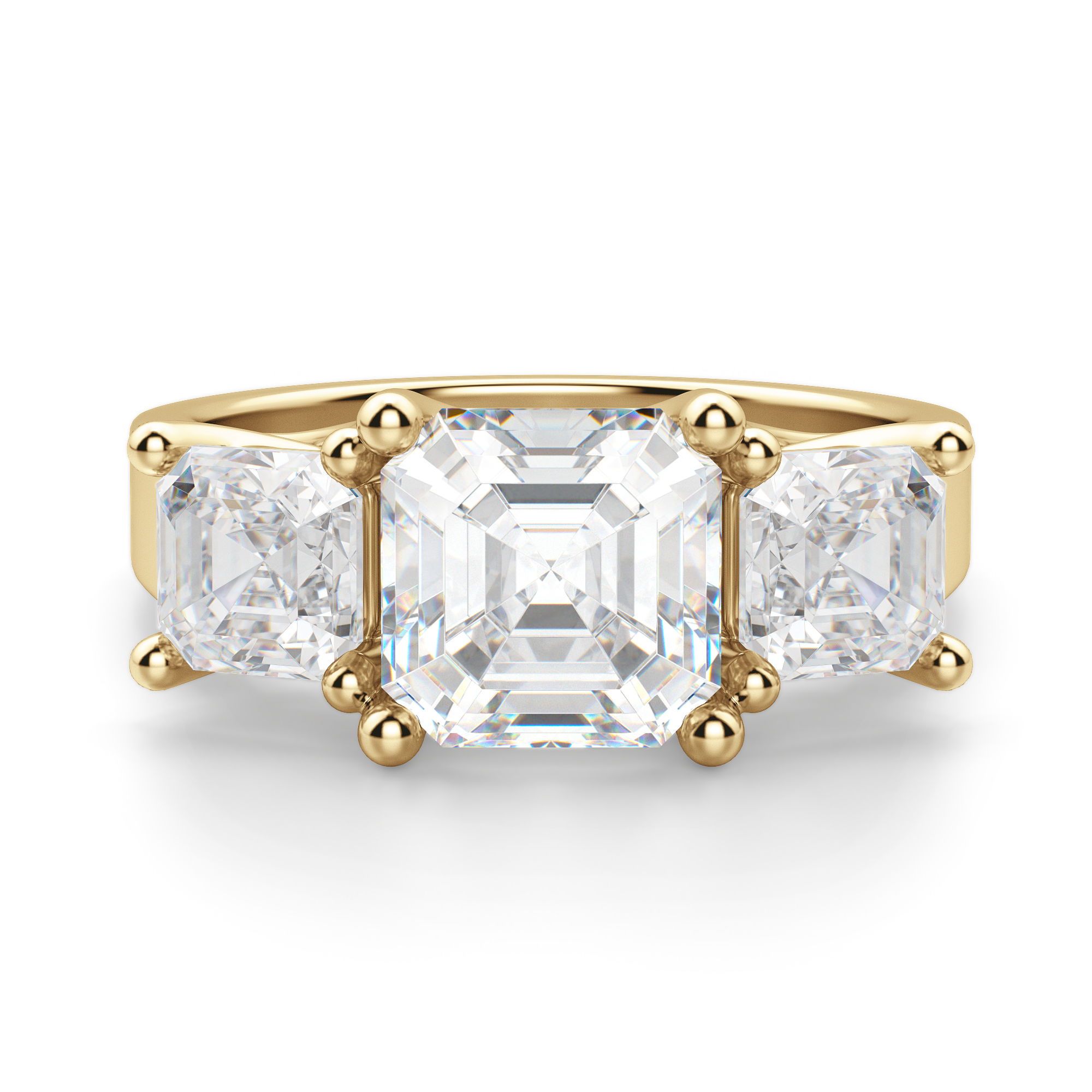 Anillo de Compromiso Allure Asscher 2.50 ct Diamante Natural Oro Amarillo 750 (18K) (Yellow)