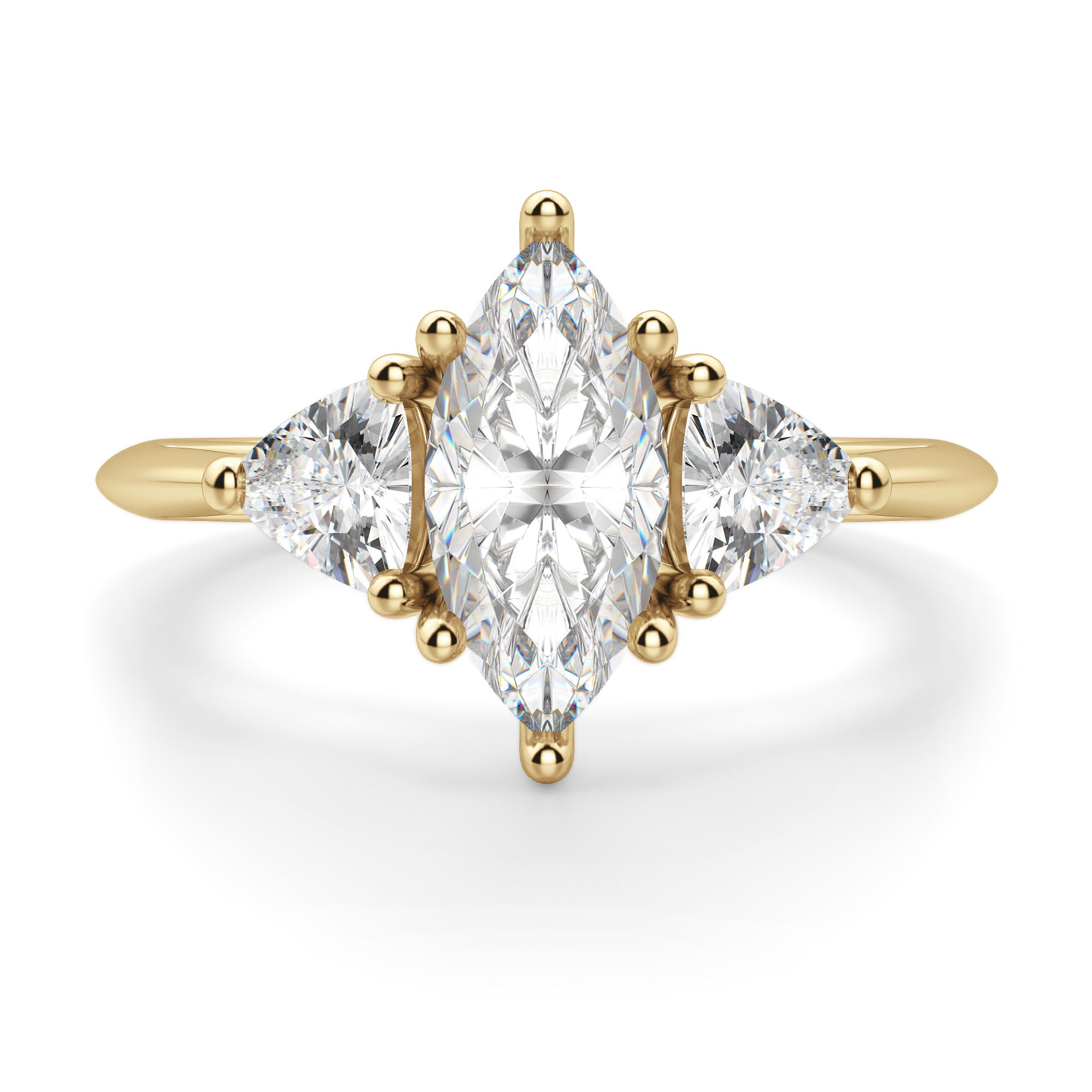 Anillo de Compromiso Marquesa 1.00 ct Timeless Diamante Natural Oro Amarillo 750 (18K) (Yellow)
