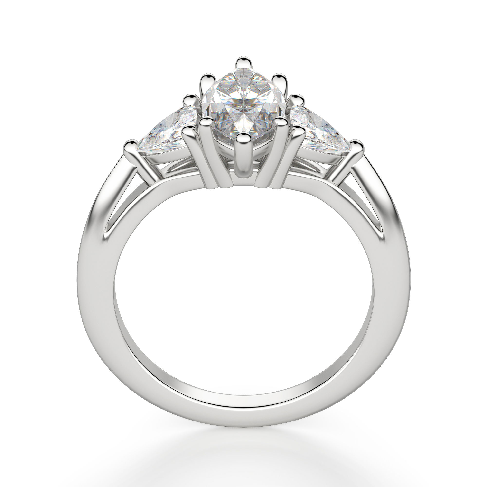Anillo de Compromiso Marquesa 1.00 ct Timeless Diamante de Laboratorio Oro Blanco 750 (18K) (White) — Foto 2 de 2