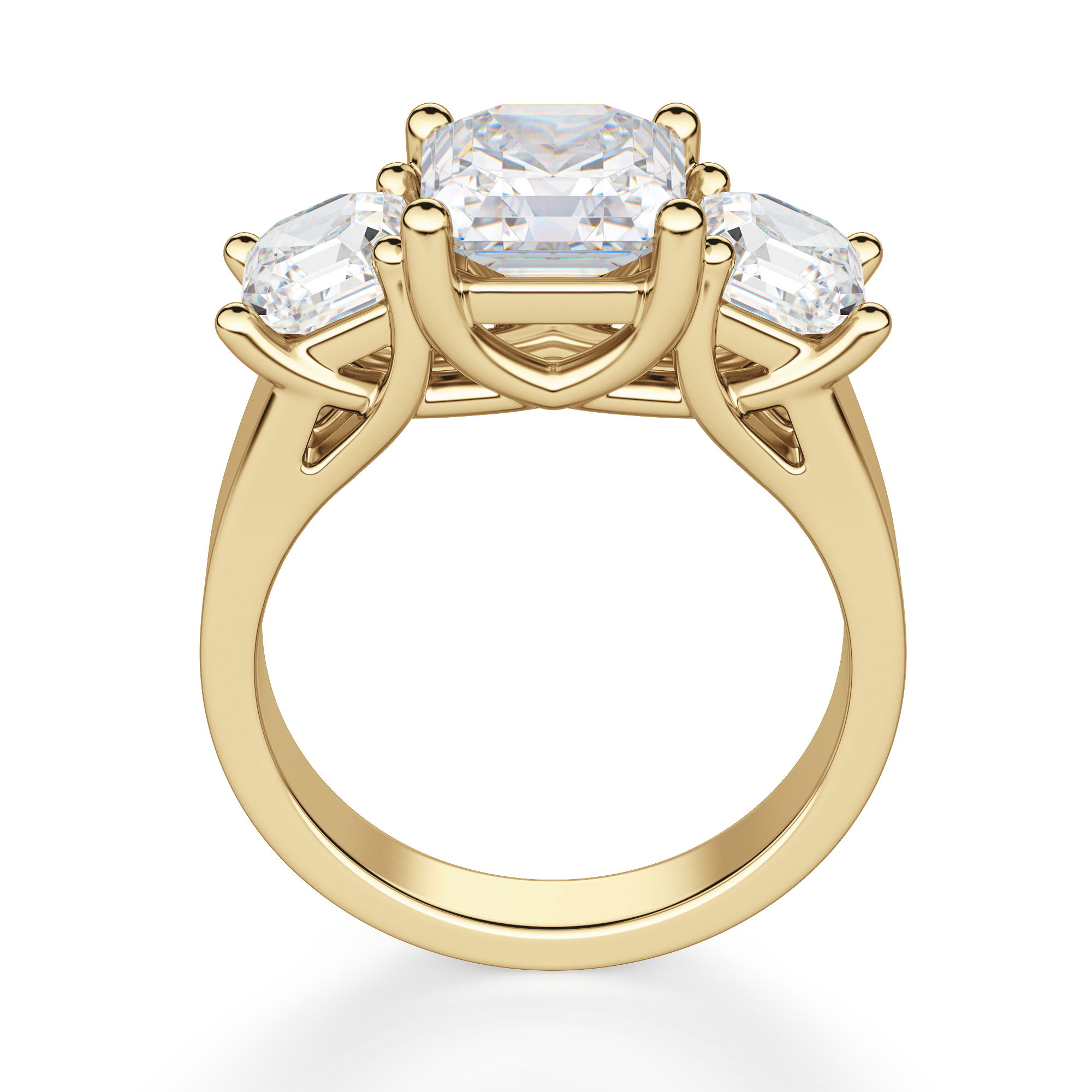 Anillo de Compromiso Allure Asscher 2.50 ct Diamante Natural Oro Amarillo 750 (18K) (Yellow) — Foto 2 de 2