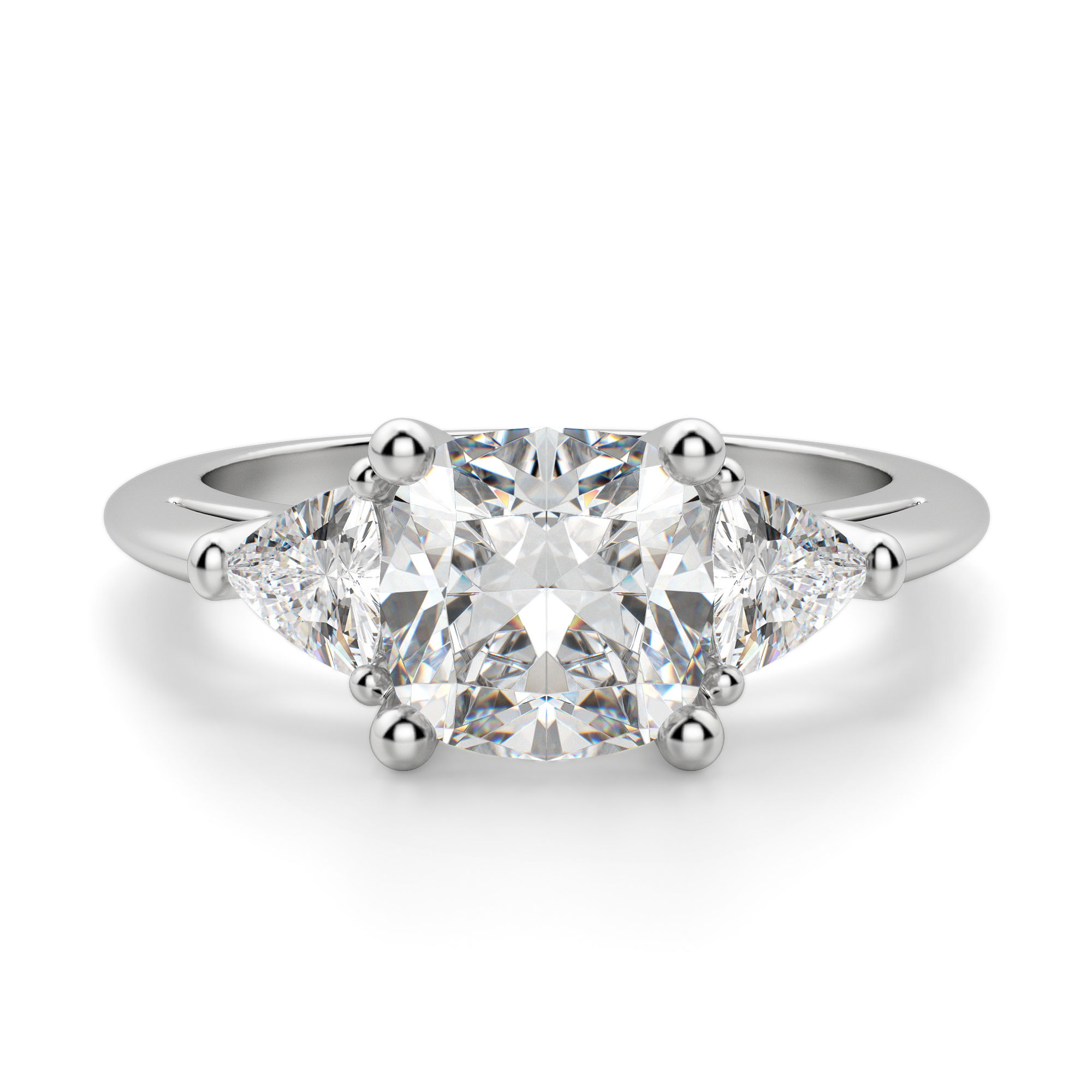 Anillo de Compromiso Cojín 1.00 ct Timeless Diamante Natural Oro Blanco 750 (18K) (White)