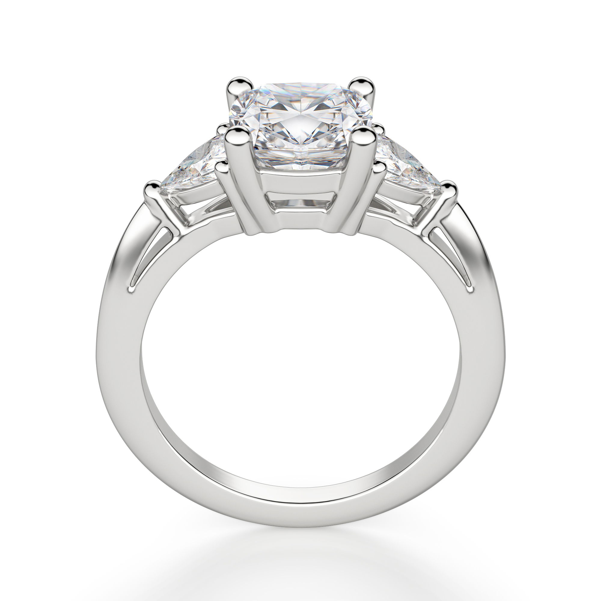 Anillo de Compromiso Cojín 1.00 ct Timeless Diamante Natural Oro Blanco 750 (18K) (White) — Foto 2 de 2