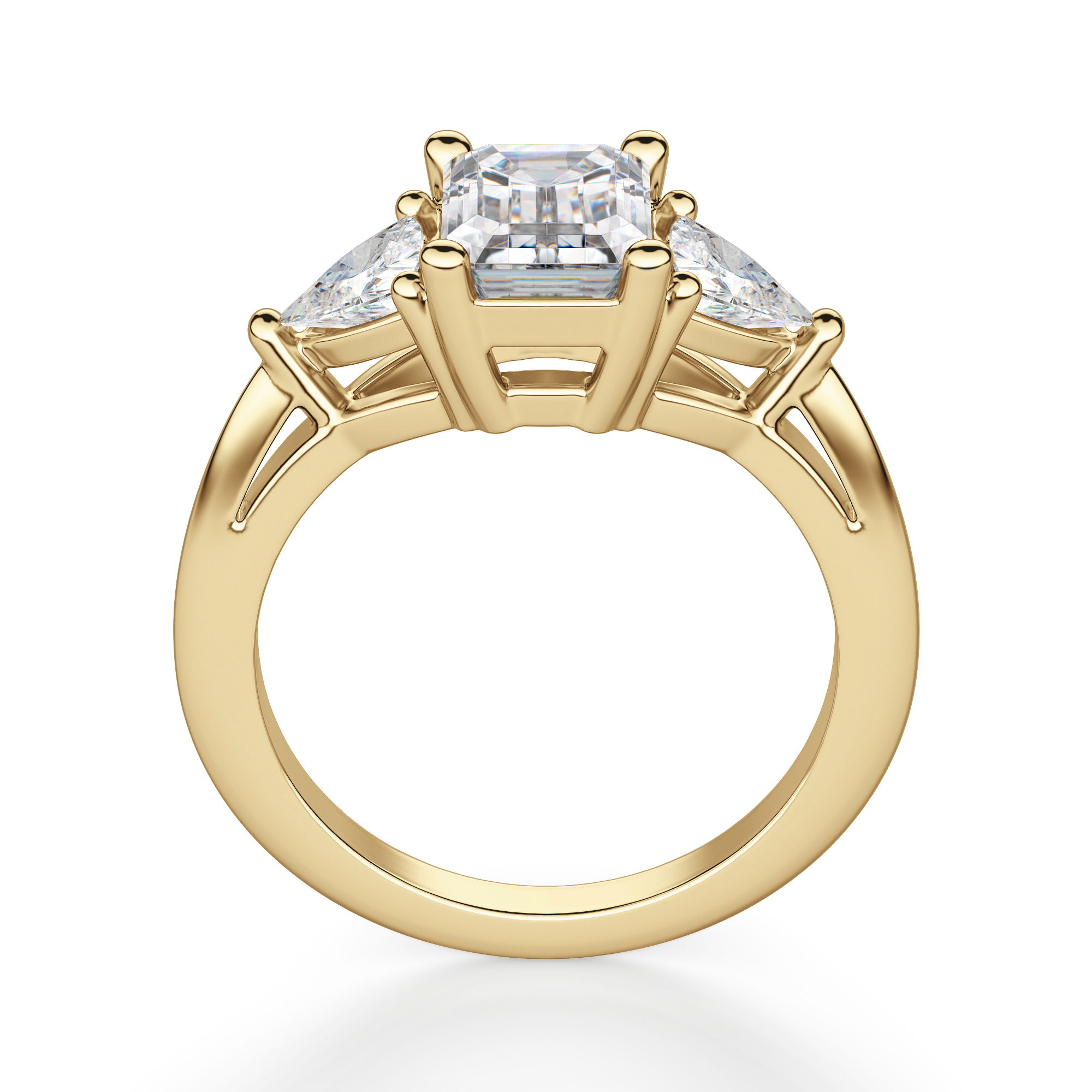 Anillo de Compromiso Esmeralda 1.00 ct Timeless Diamante Natural Oro Amarillo 585 (14K) (Yellow) — Foto 2 de 2