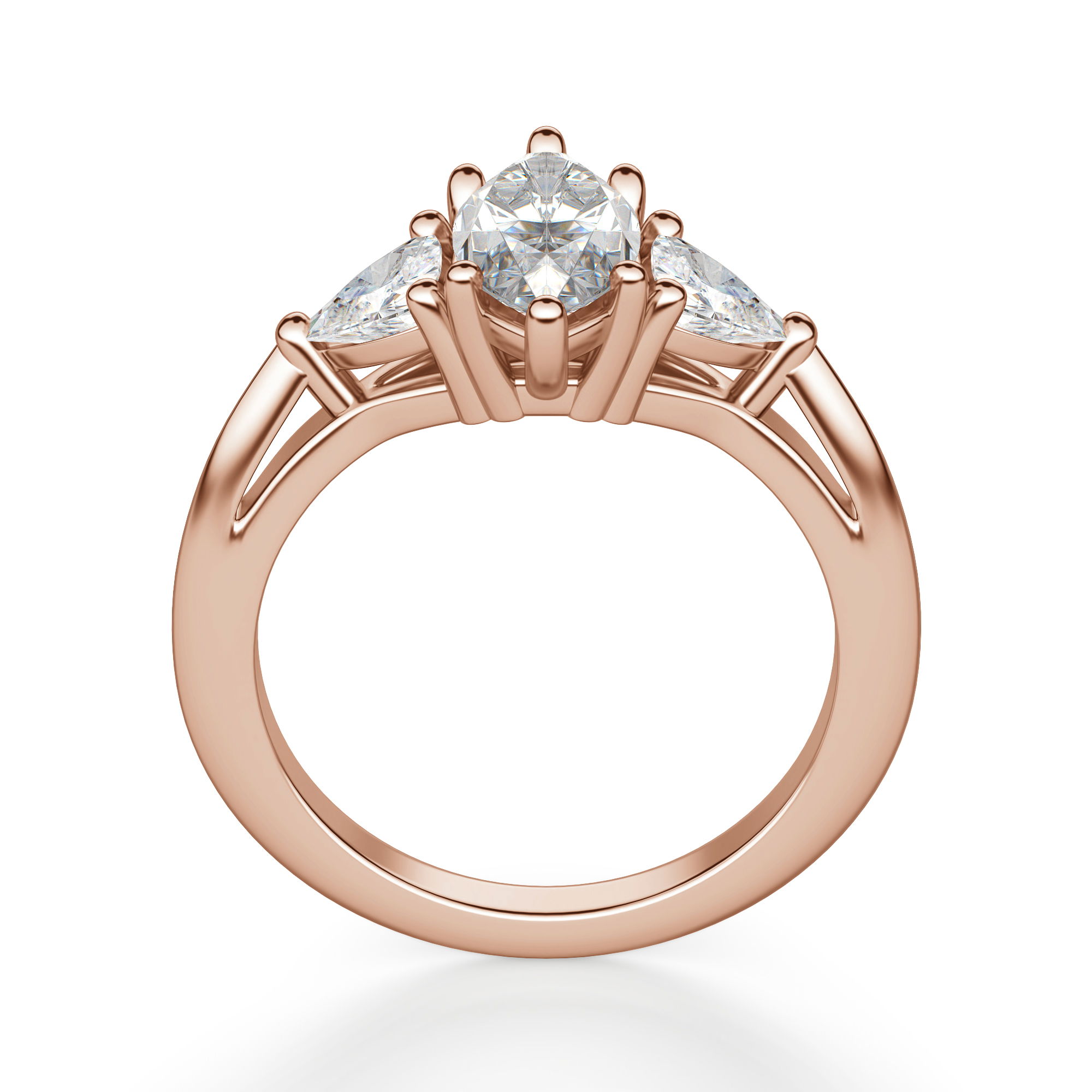 Anillo de Compromiso Marquesa 1.00 ct Timeless Diamante Natural Oro Rosa 585 (14K) (Rose) — Foto 2 de 2