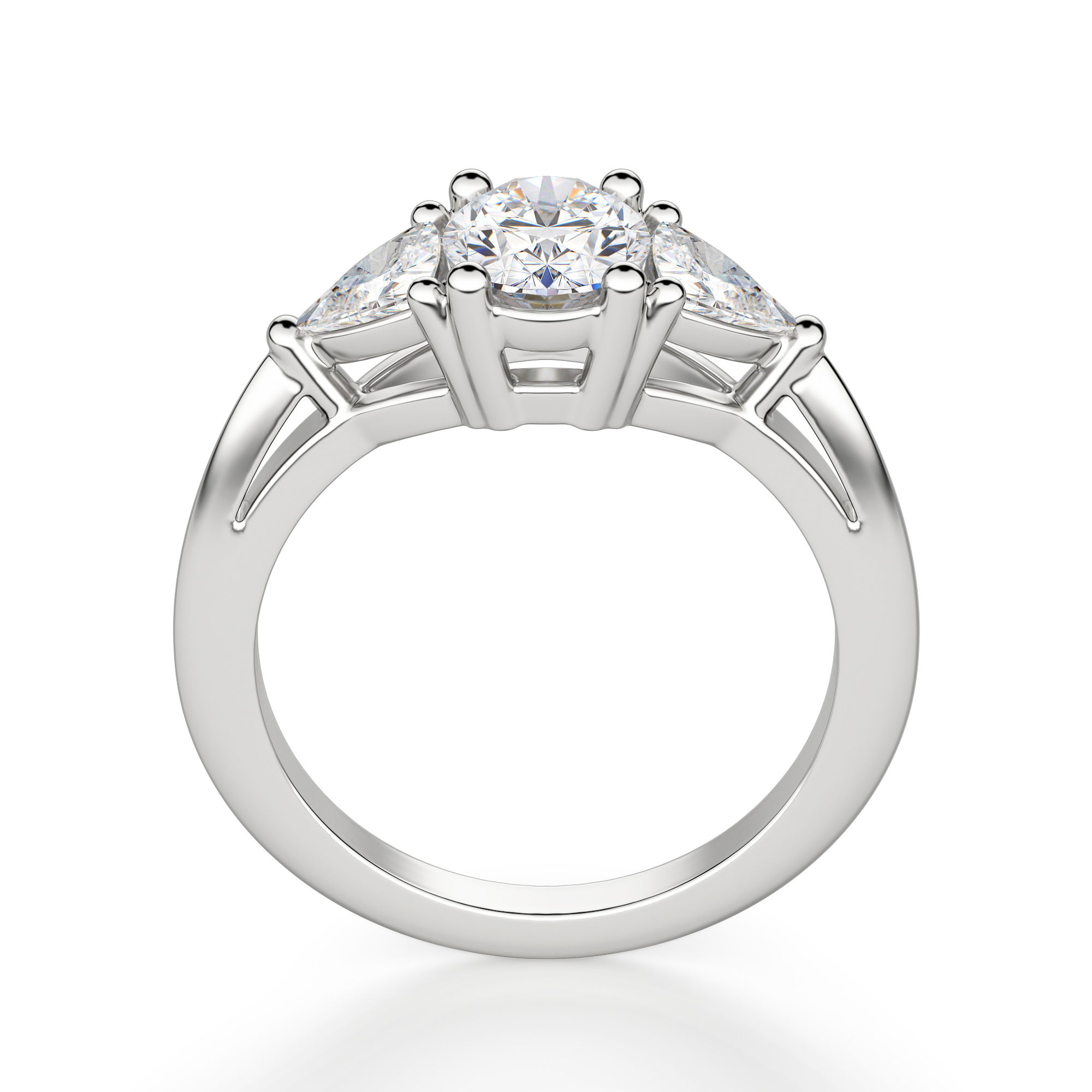 Anillo de Compromiso Corte Ovalado 1.00 ct Timeless Diamante Natural Oro Blanco 585 (14K) (White) — Foto 2 de 2